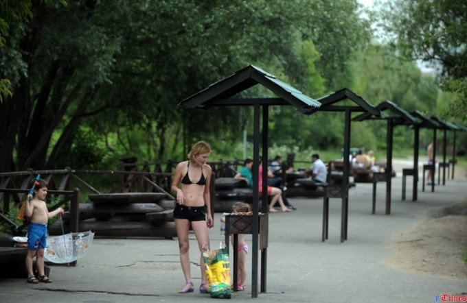 шашлыки в московском парке