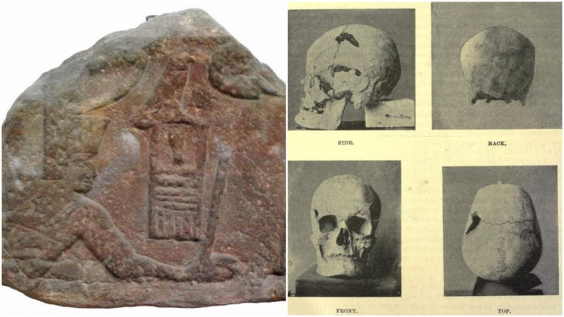 Санахт - череп и резьба на камне